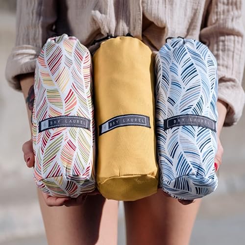 Miniatura 6 de BAY LAUREL - Toalla de playa turca con bolsa de viaje, grandes, de 39 x 71, de secado rápido, libre de arena y ligera