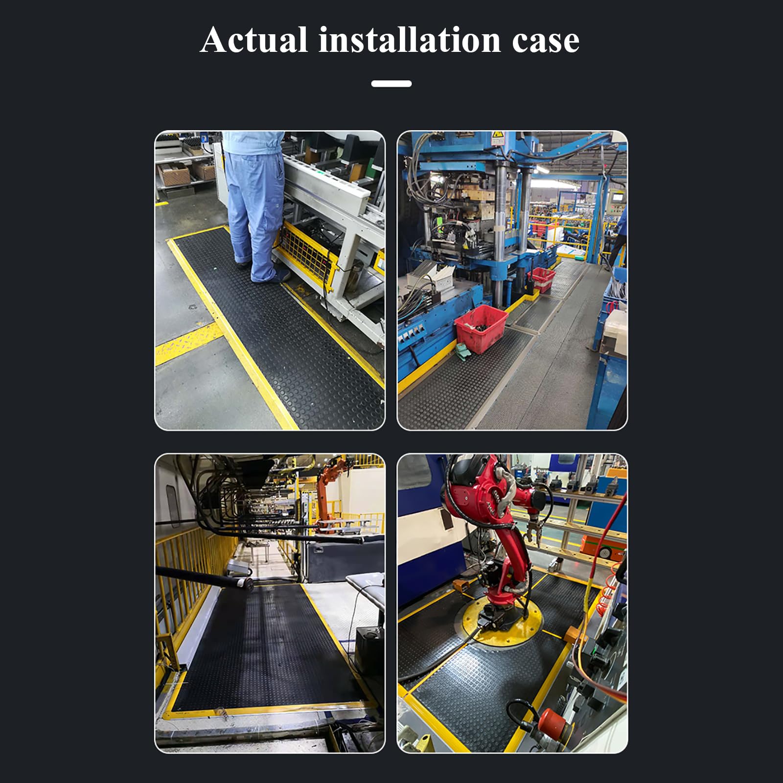 Alfombra De Seguridad Industrial, Alfombra De Alarma De Presión De Señal con Sensor Sensible a La Presión, Sensor De Gravedad, Adecuada para Entornos Industriales Complejos Y Hostiles.