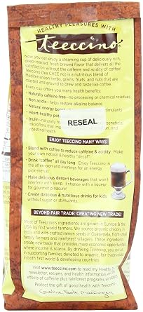 Teeccino Herbal Coffee, Mediterranean Vanilla Nut, Caffeine-Free, 11-Ounce Bags (Pack of 3)