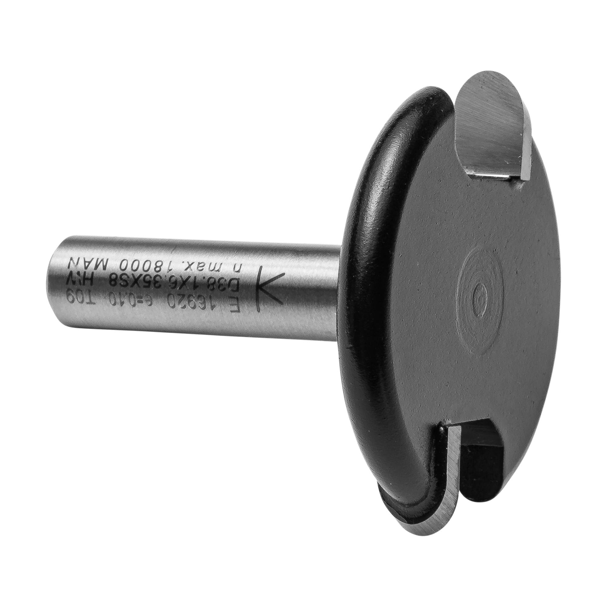 ENT 16920 Fresa a disco concava carburo, Gambo (S) 8 mm, diametro (D) 38,1 mm, NL 6,35 mm, R 3,18 mm, SL 32 mm