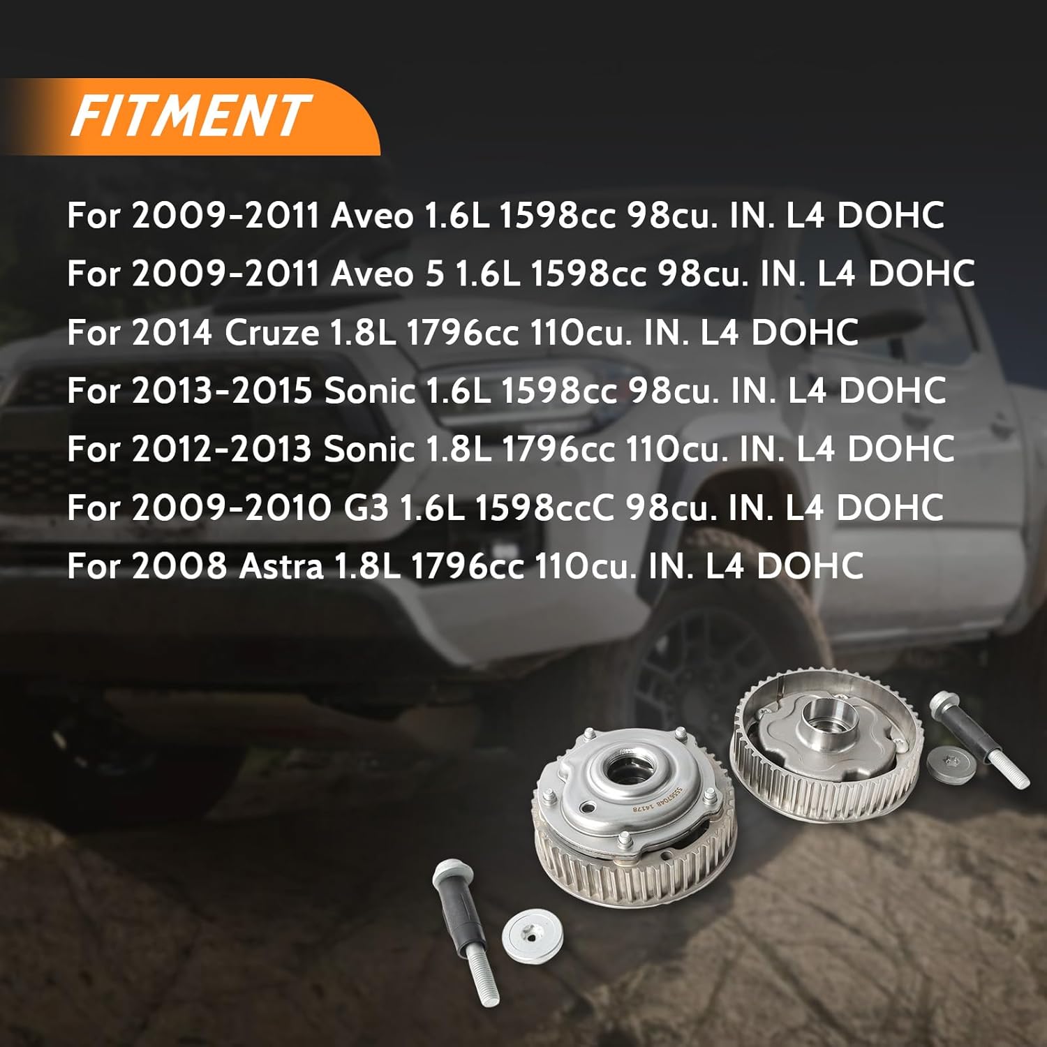 Timing Cam Camshaft Intake and Exhaust Gear VVT Phaser Sprocket 55567049 55567048 for Aveo Cruze Sonic G3 Astra