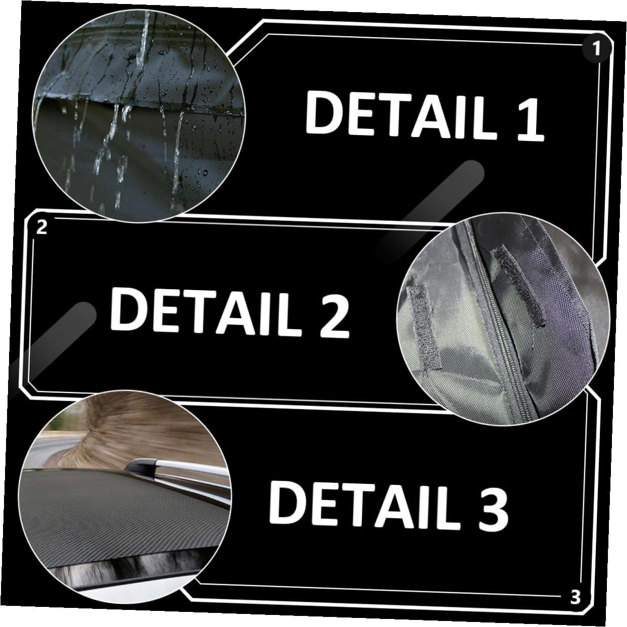 Car Roof Bag Capacity Rooftop Cargo Carrier Pouch Storage for Vehicles SUV Protection Against Rain Gravel Dust