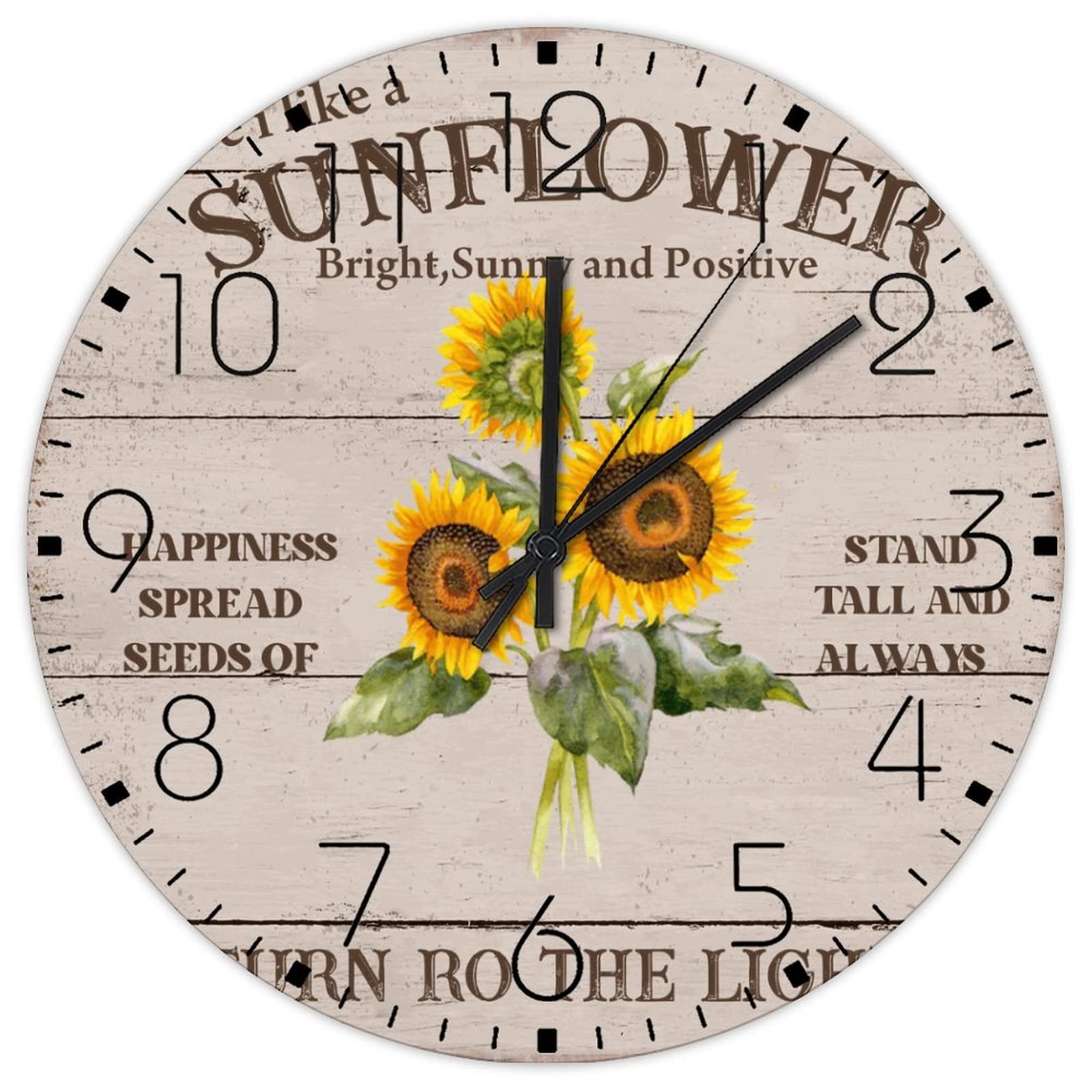 Horloge murale ronde en bois pour garage rétro et salle de sport au style minimaliste unique