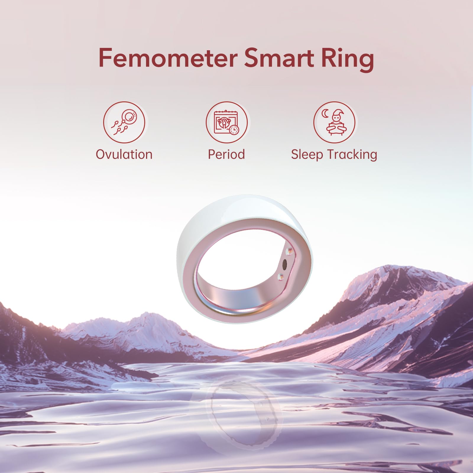Femometer Anillo Inteligente Seguimiento Fertilidad Ovulación Sensor Temperatura Sincronización Automática Talla 9