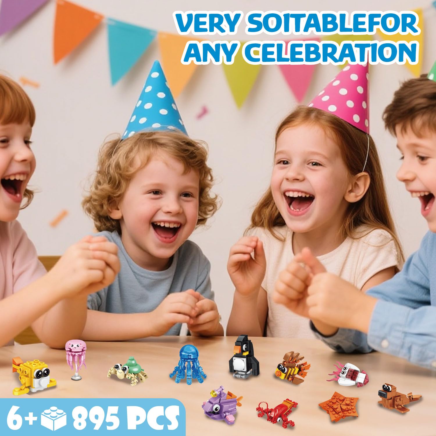 Amazon.com: TWERF 30 Packs Ocean Party Favors for Kids 895 PCS