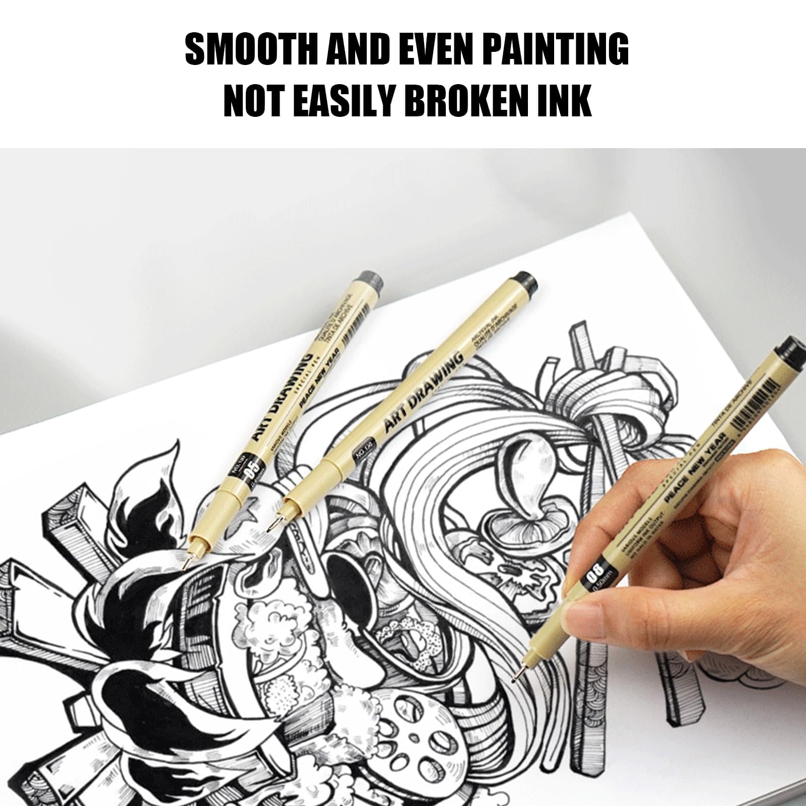 Lot De 2 Stylos De Peinture Liquide à Pointe Fine Pour