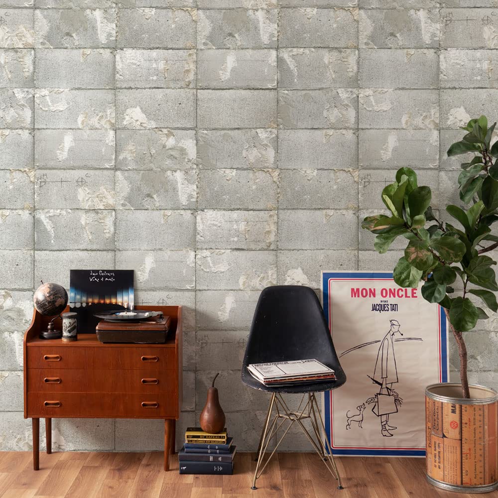 Amazon | 壁紙屋本舗 はがせる 壁紙 クロス のり付き コンクリート