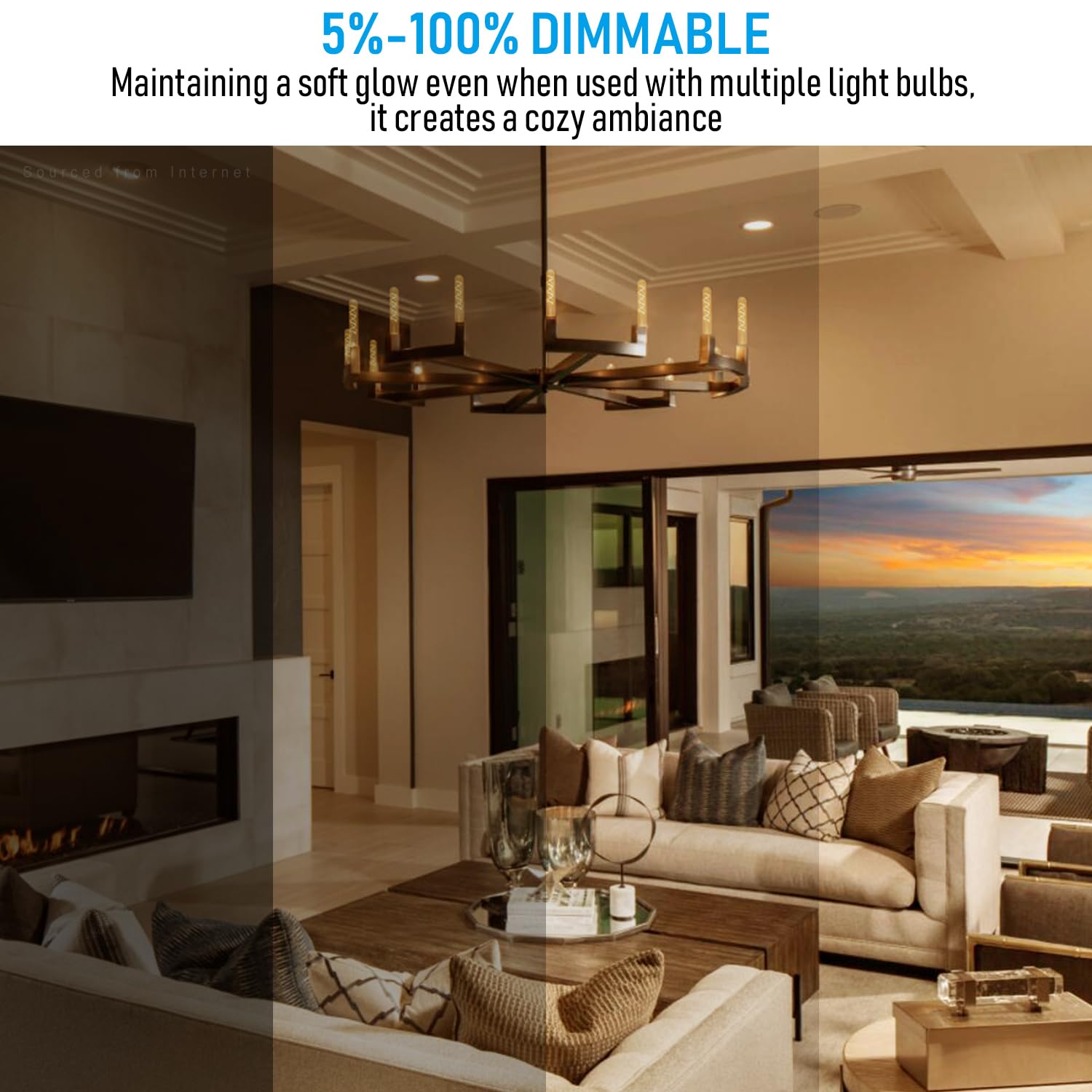 TORCHSTAR LED Vintage Spiral Filament Bulb T10 4 5W 7 17inch Long Tubular Edison Light Bulbs E26 Base — view 6