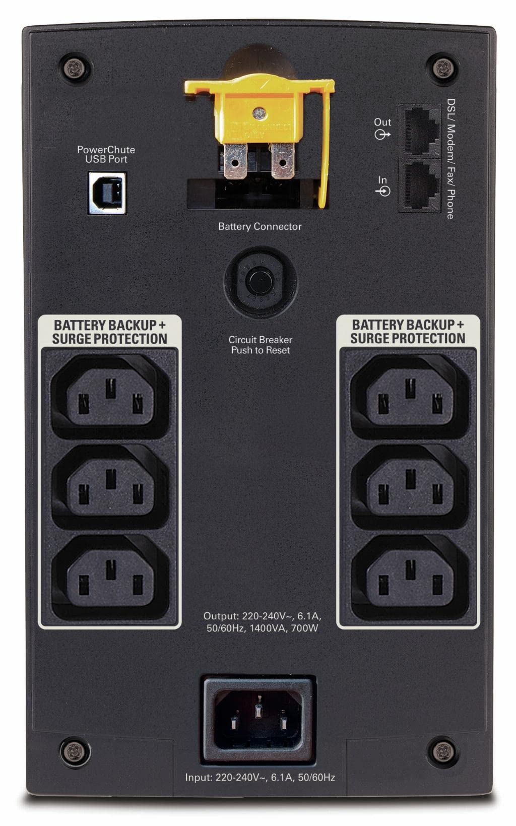 APC Back-UPS 500VA Noodstroomvoeding 4x C13 Uitgang Usb 974848