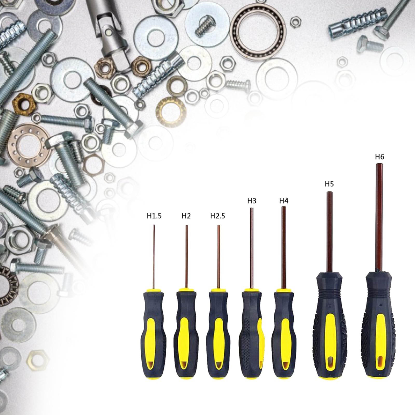 Allen Wrench Drill Bit Key Socket Bit Allen Screwdriver Bit With Rubber Handle Screwdriver 1.5mm-6mm