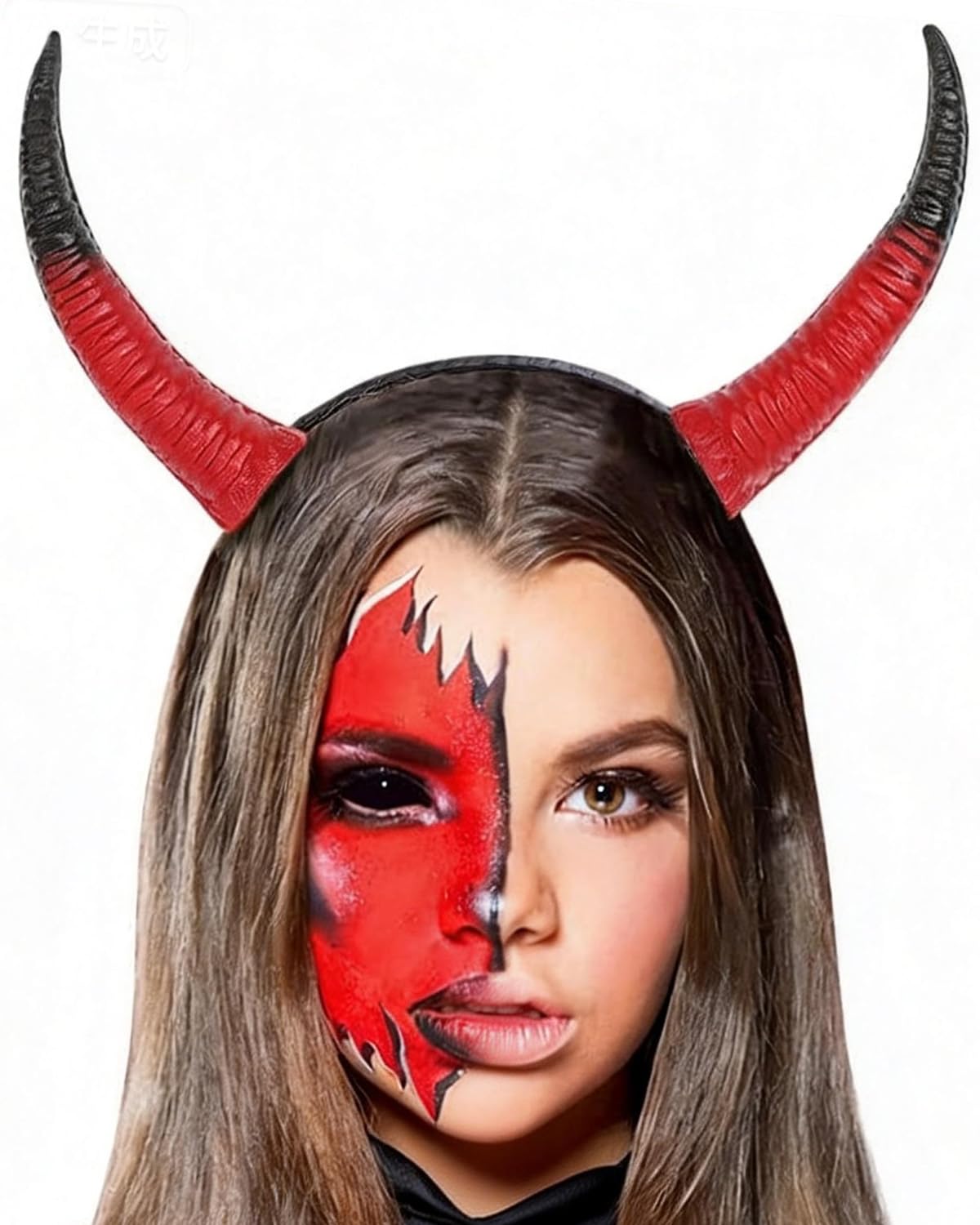 ITODA Devil Horn Headband Halloween Devil Headpiece Witch Hair Band Fancy Dress Cosplay Headdress for Halloween Party Carnival Festival Photo Props