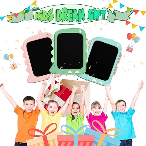 Miniatura 7 de TEKFUN Green Toys - Tableta de escritura para niños, 3, 4, 5, 6 años, juguetes para niños y niñas, tableta de escritura LCD borrable, tablero de