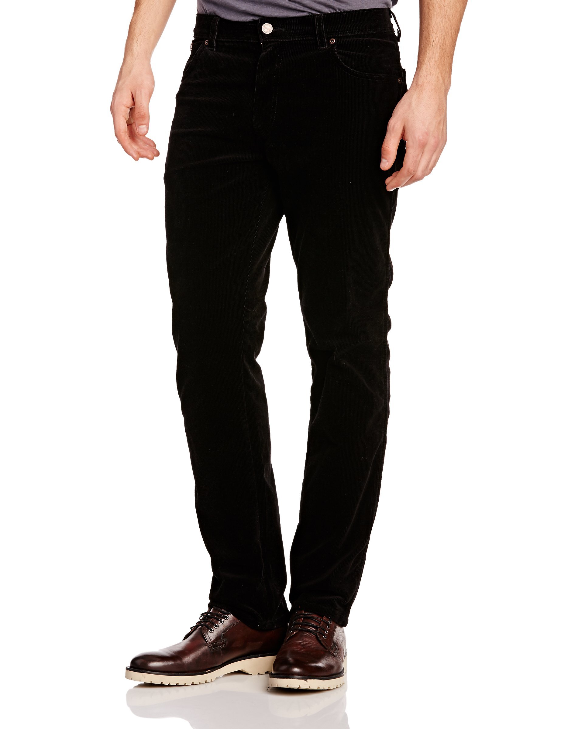 Wrangler Men's Texas Stretch Straight Trousers, Blue (Black), W36/L30