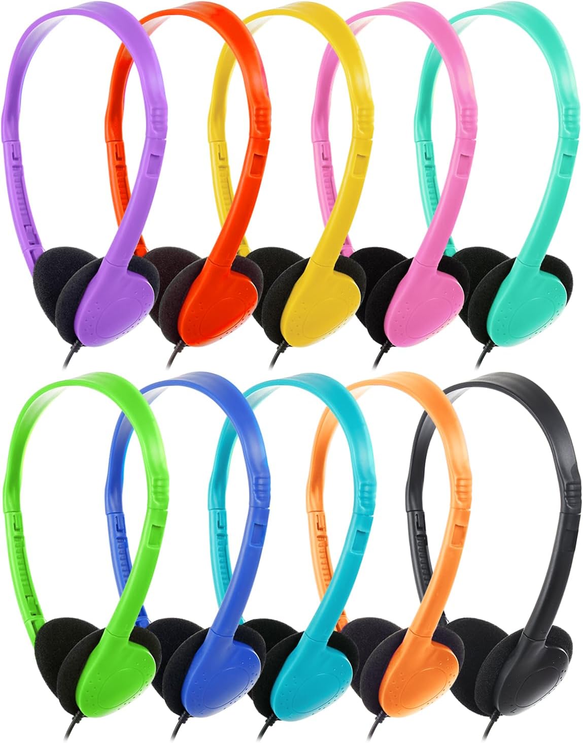 ZNXZXP Kids Headphones Bulk 10 Pack for School Classroom