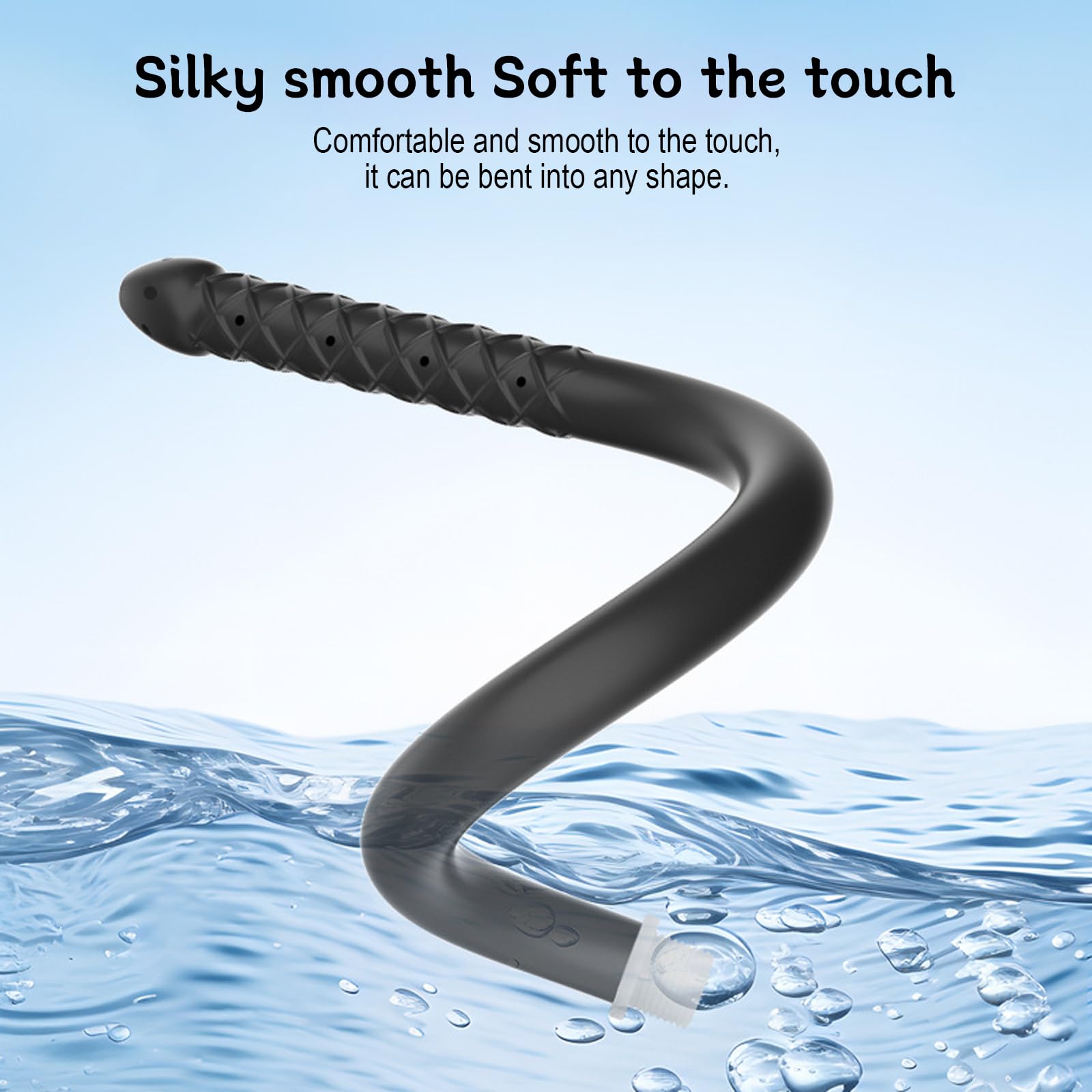 Silicone Enema 13 Holes Water Spray for Colon Cleansing Shower Douche Attachment Nozzle Feminine Care Rinse Reusable Enemas Flushing System(20in )
