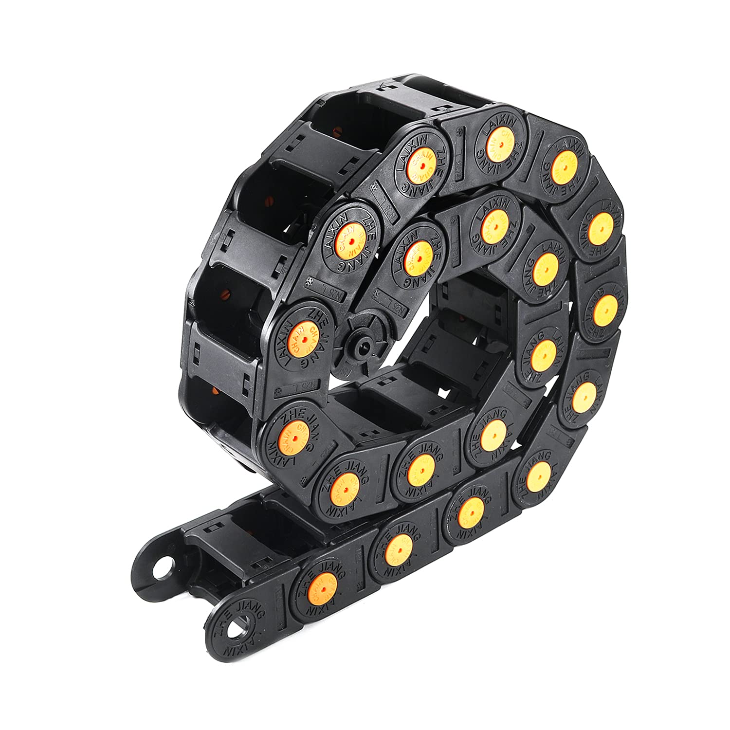 Fielect Cadena de arrastre de plástico para puente de cable, resistente a los ácidos, álcalis, retardante de llama, portacables