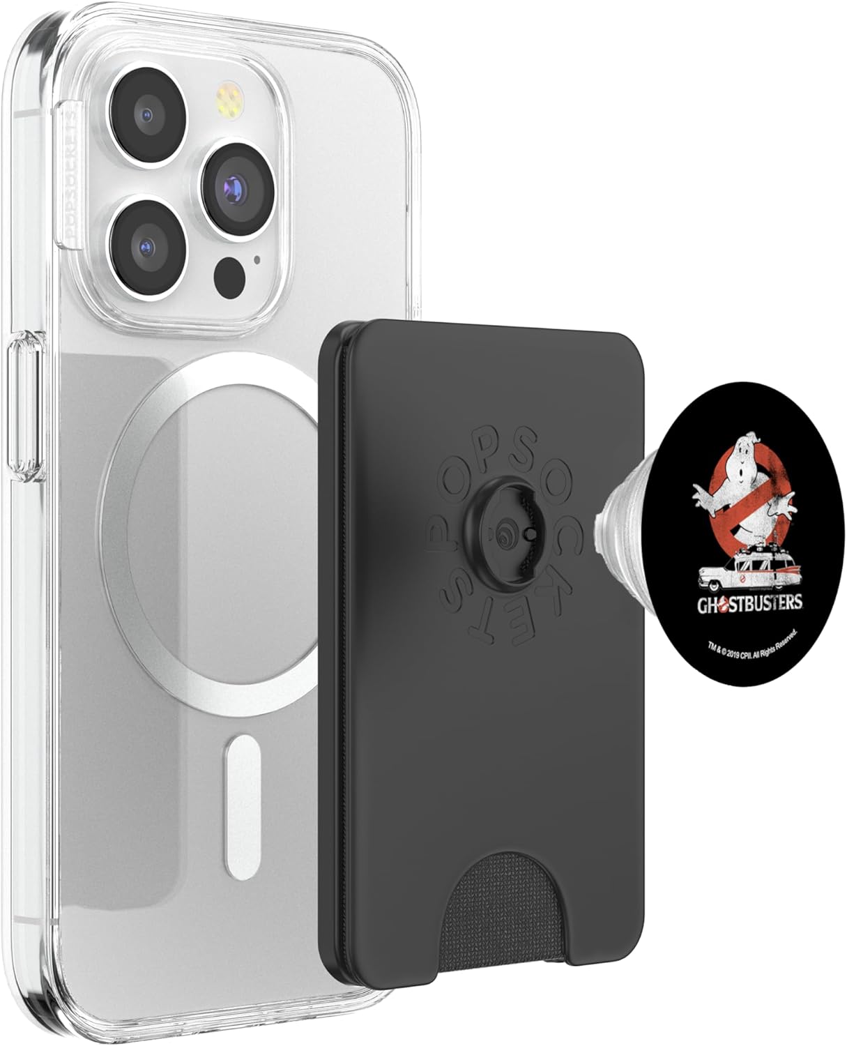 Ghostbusters No Ghost with Ecto Vector PopSockets PopWallet for MagSafe