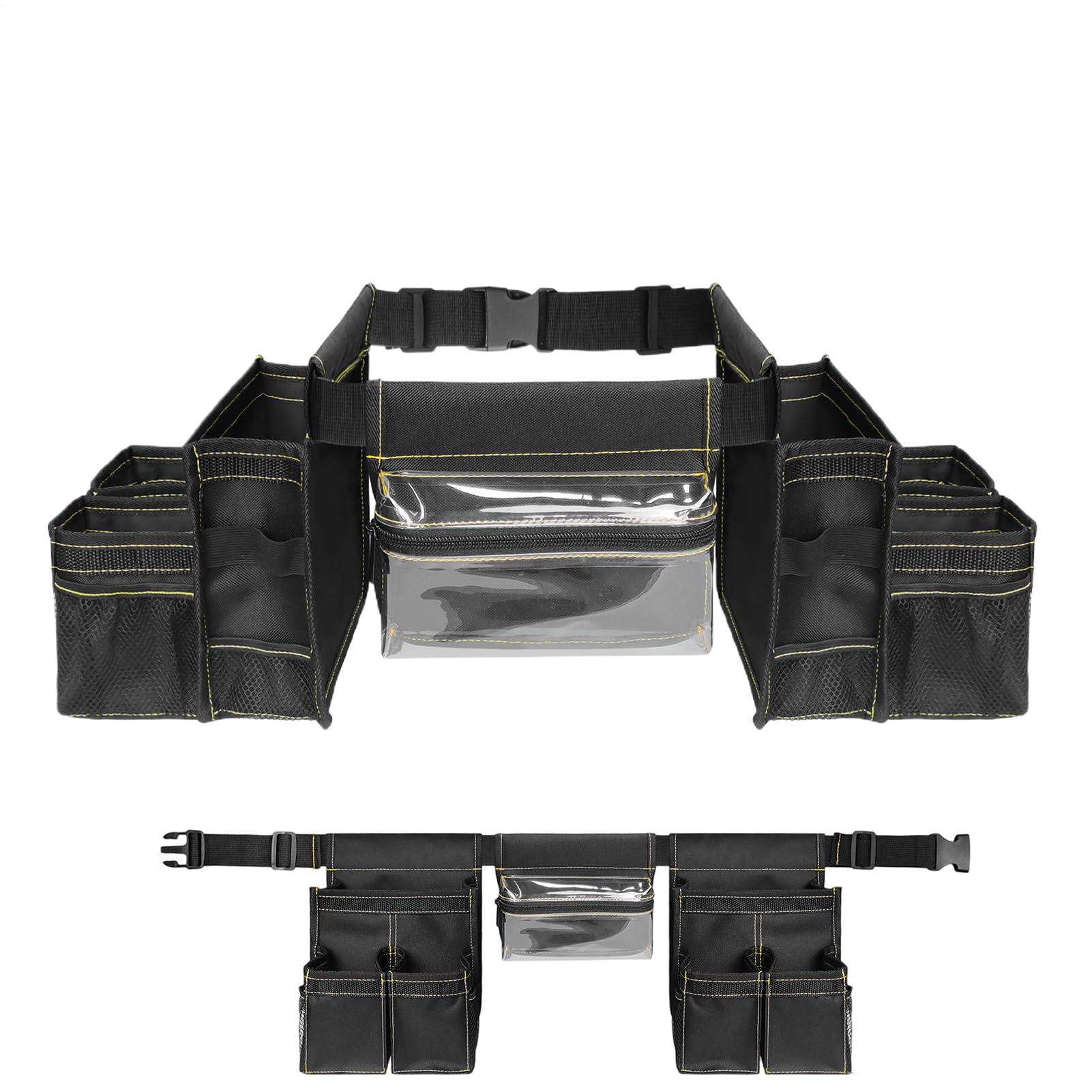 Ceinture à outils pour homme réglable avec sac multi-poches pour bricolage