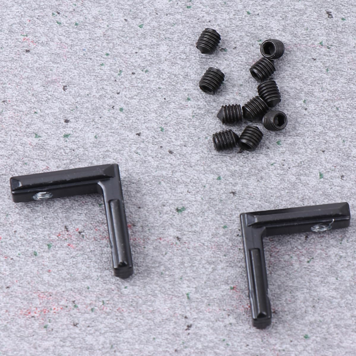 20pcs Black L-Shape T Slot Connector with 40pcs Screw Bolts