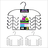 Vista 1 de Percha para organizar el clóset, Metal, Negro, 2 pcs