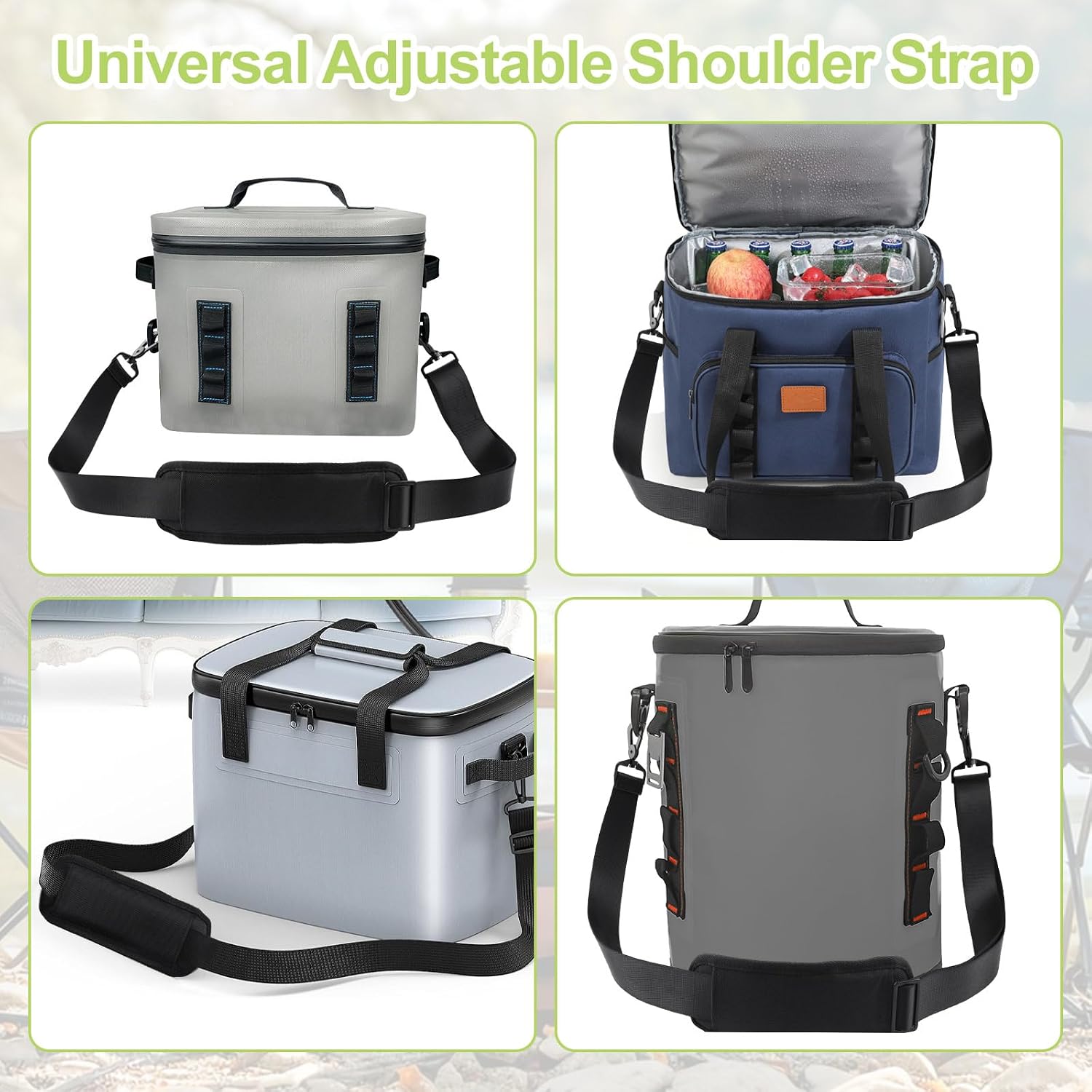 Universal Cooler Shoulder Strap for Yeti Cooler, Adjustable Replacement Shoulder Belt with Thick Soft Padded for Comfortable Carrying image 5
