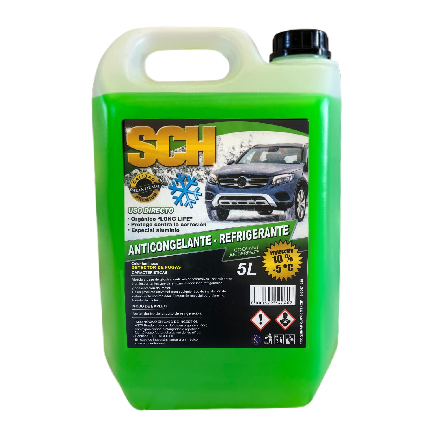 Proquimar Anticongelante 50% (-37ºC) Color Verde Luminoso. Garrafa de 5 litros — view 8
