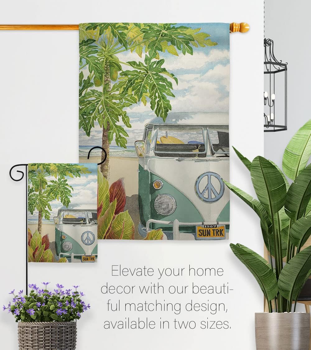 Breeze Decor - Hula Girl Summer - Seasonal Impressions Decorative Vertical House Flag 28" x 40" Printed in USA