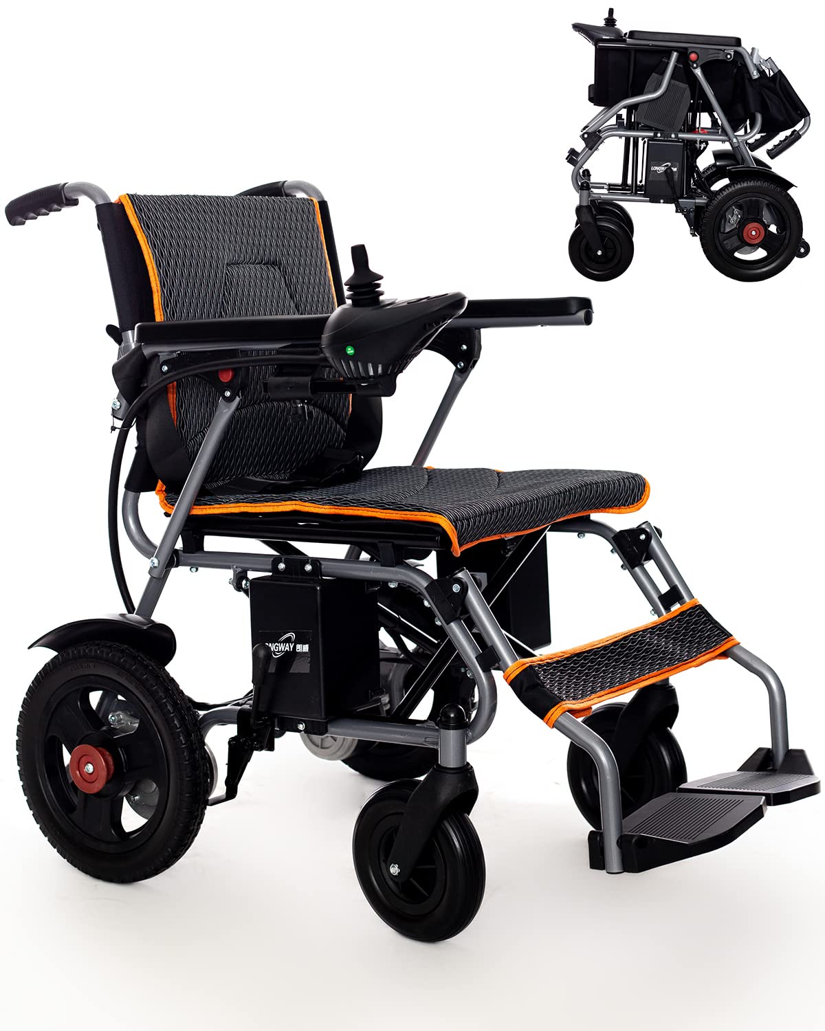 Buy UJQNBM Electric Wheelchair for Adults Lightweight Foldable Power