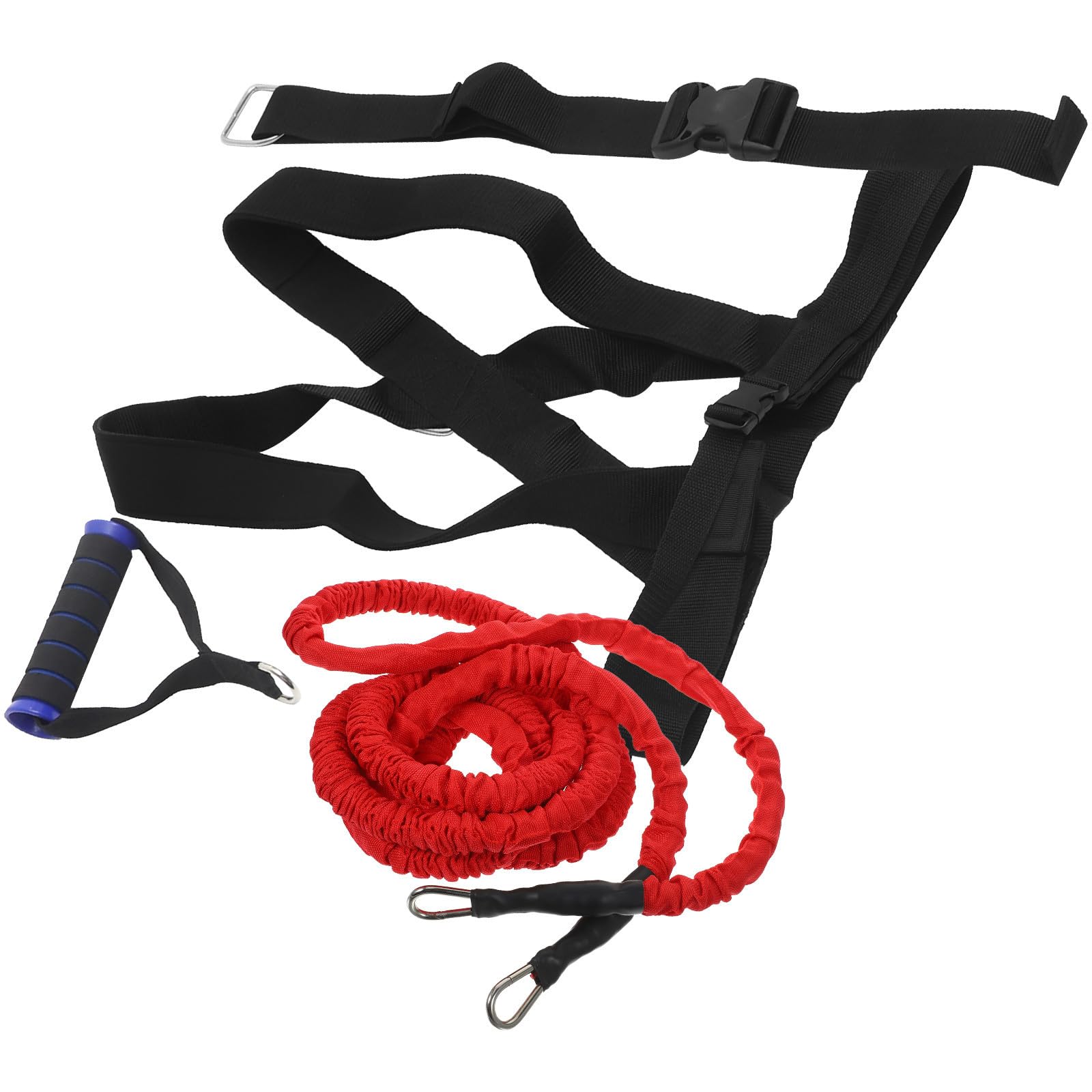 Doppeltes Widerstandsband Trainingszugseil 1 Set aus Baumwolle und Latex 3 Meter für Outdoor Training und Explosive Kraft Zufällige Farbe