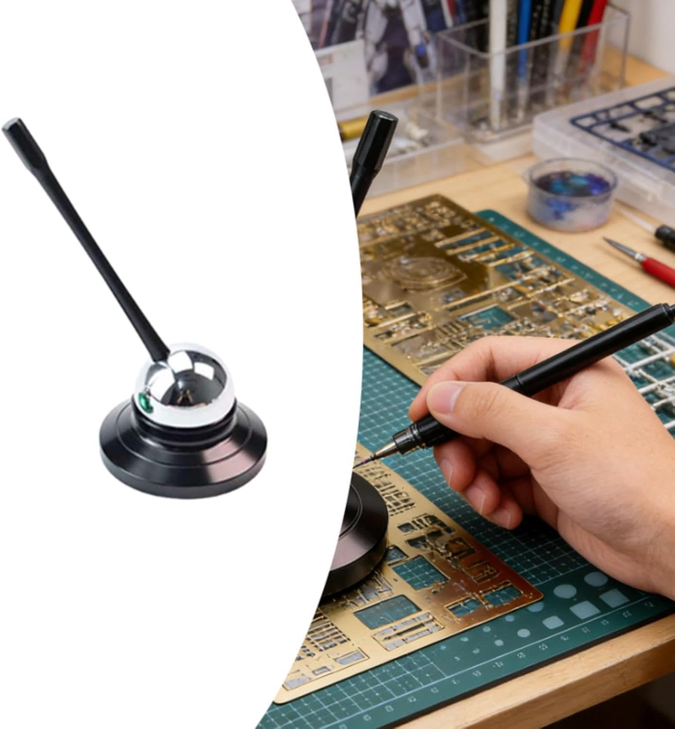 Hand Stabilizer Precision Stable Sturdy Handheld Stabilizer for Hobbyists Modeling Tools for DIY Painting Figure Handcraft, Black