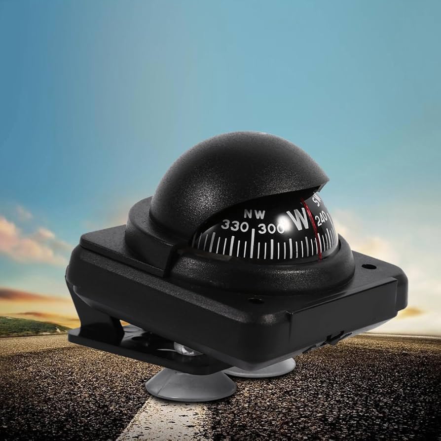 CAR COMPASS BALL Shaped Adjustable Navigation Dashboard Compass Car