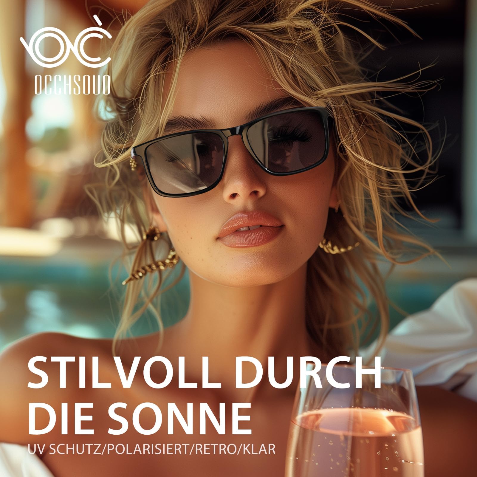 Occhiali da sole polarizzati da uomo – donna UV400 protezione sunglasses uomo donna TR90 montatura ultra leggera nera CAT 3 CE retrò sport occhiali da sole polarizzati per pesca, pesca, pesca