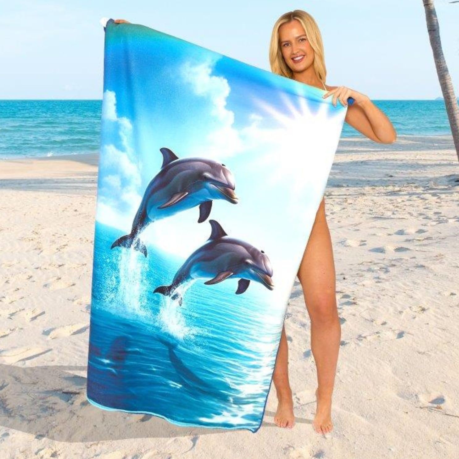 GC GAVENO CAVAILIA Extra Large Beach Towel for Adults - Quick Dry Microfibre Printed Beach Towels - Super Absorbent Beach Towel for Swim (180 x 100 cm) - (1 Piece) Soft, Sand Free,Lightweight - Multi — view 22