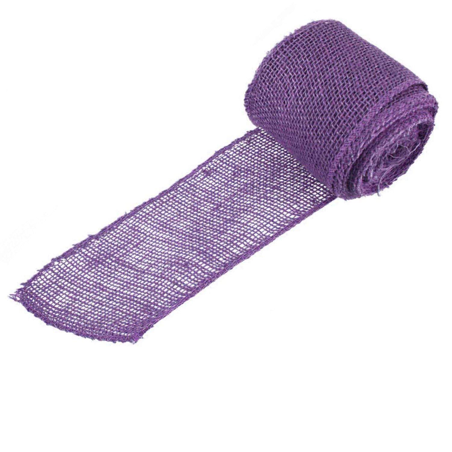 Ruban de jute violet pour décoration de mariage champêtre et art de la table de fête