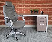 Vista 3 de Boss Office Products Silla ejecutiva con brazos con bisagras, color gris