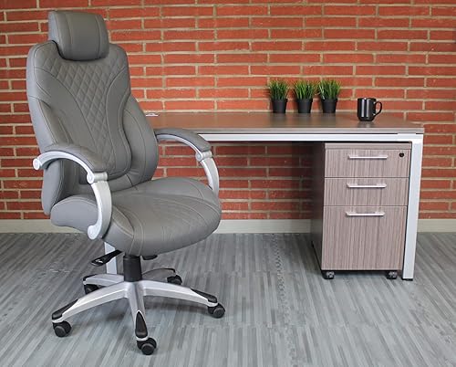 Miniatura 3 de Boss Office Products Sillas Asientos ejecutivos Brazo con bisagras, gris
