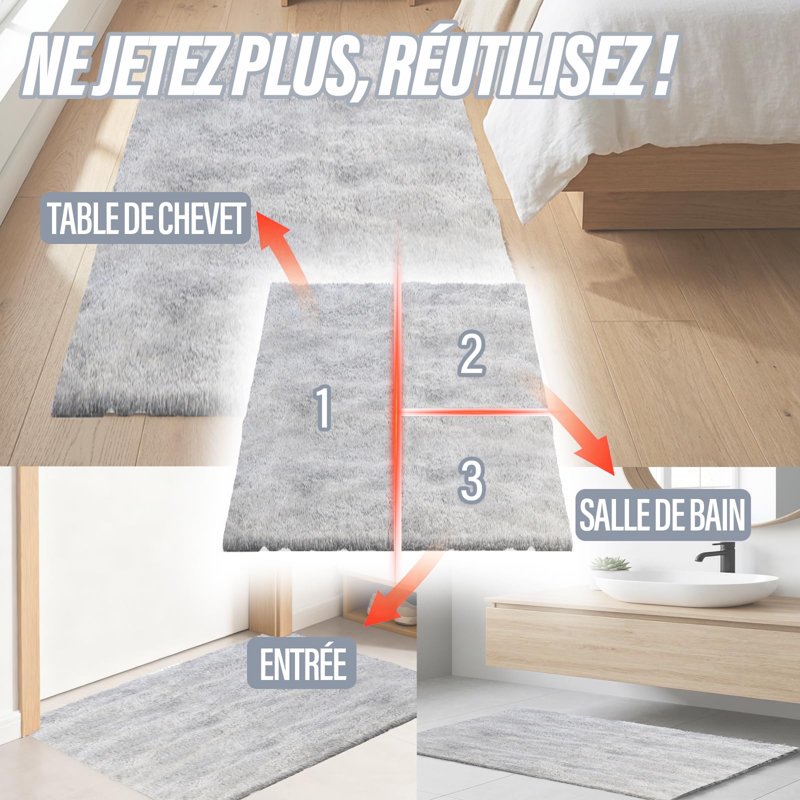 Outil professionnel de coupe de tapis à deux fonctions, coupeur de tapis en boucle avec 15 lames haute performance, lame de coupe rétractable