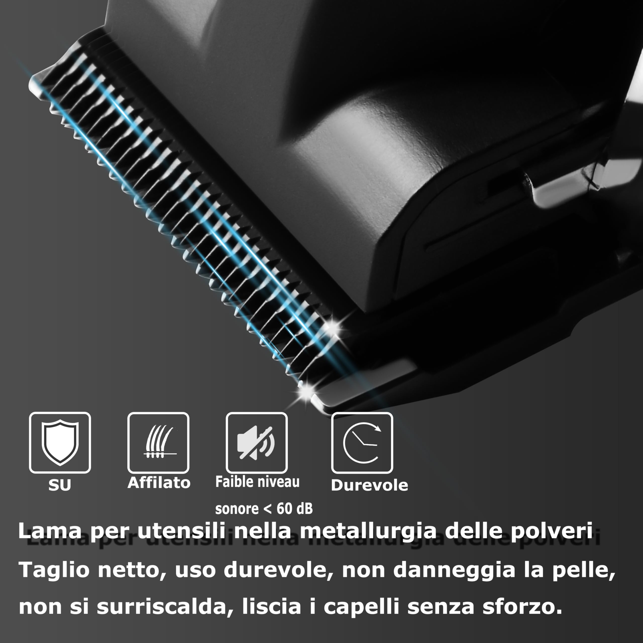 KEMEI Set di tagliacapelli da uomo, tagliacapelli professionale e tagliacapelli, senza fili, senza fili, con display a LED, 11 pettini guida