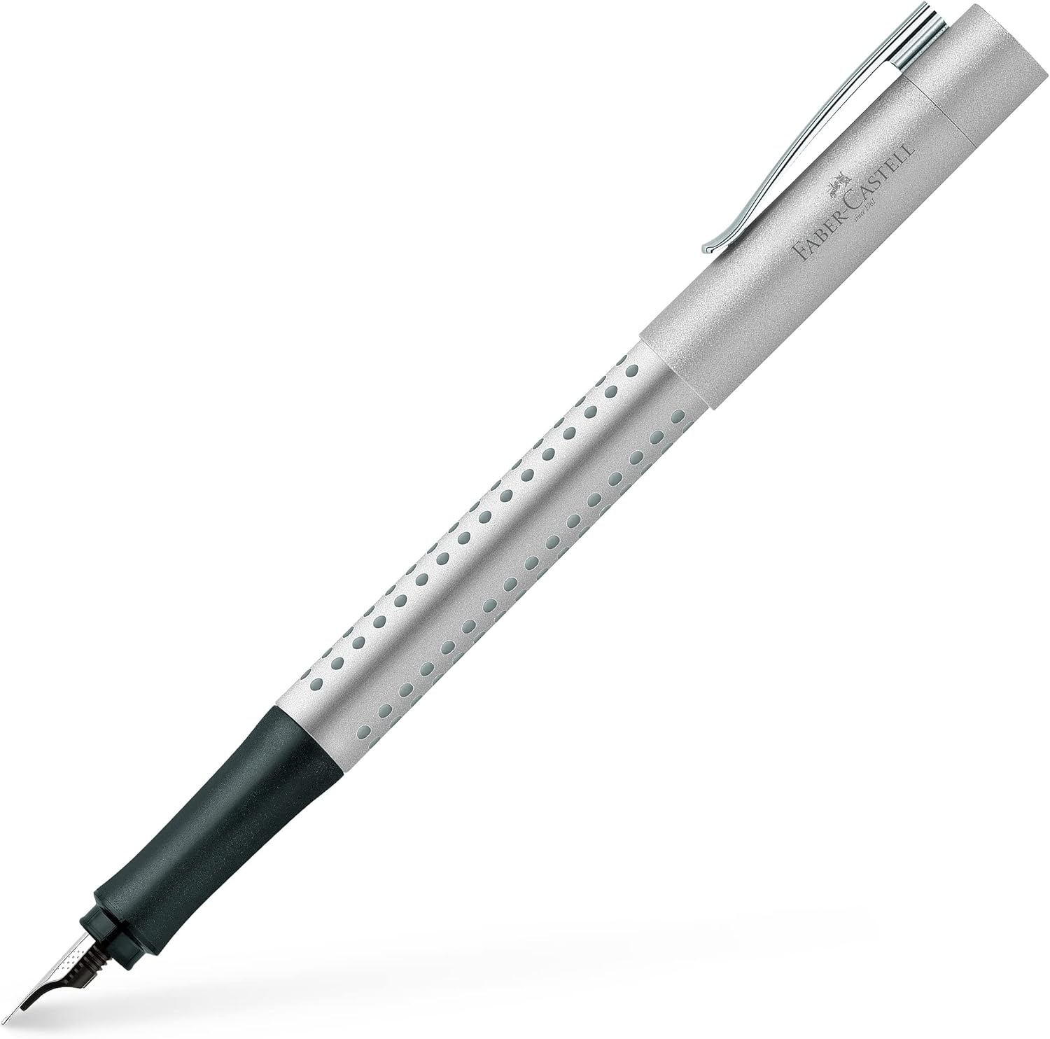 Faber-Castell 140900 Grip 2011 M Fountain Pen - Silver