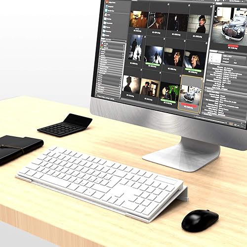 Miniatura 7 de Soporte de teclado de computadora inclinado de acrílico para escritura ergonómica, soporte de bandeja de teclado con funda antideslizante de