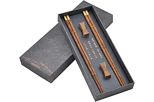 Wooden Chop Holders: Reusable Chopsticks Set with Case