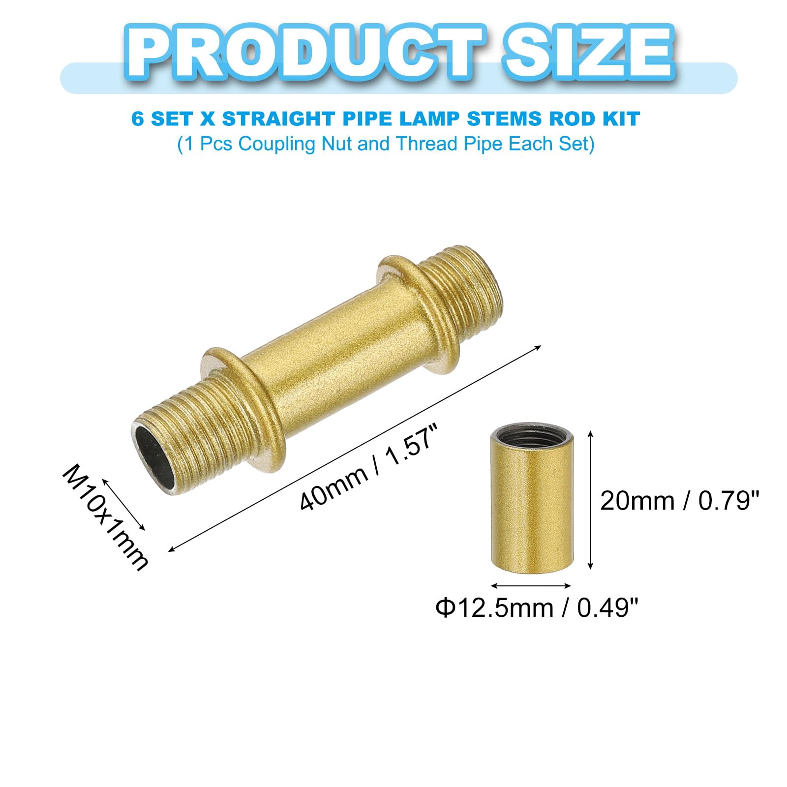 PATIKIL Straight Pipe Lamp Stems Rod Kit - Image 2