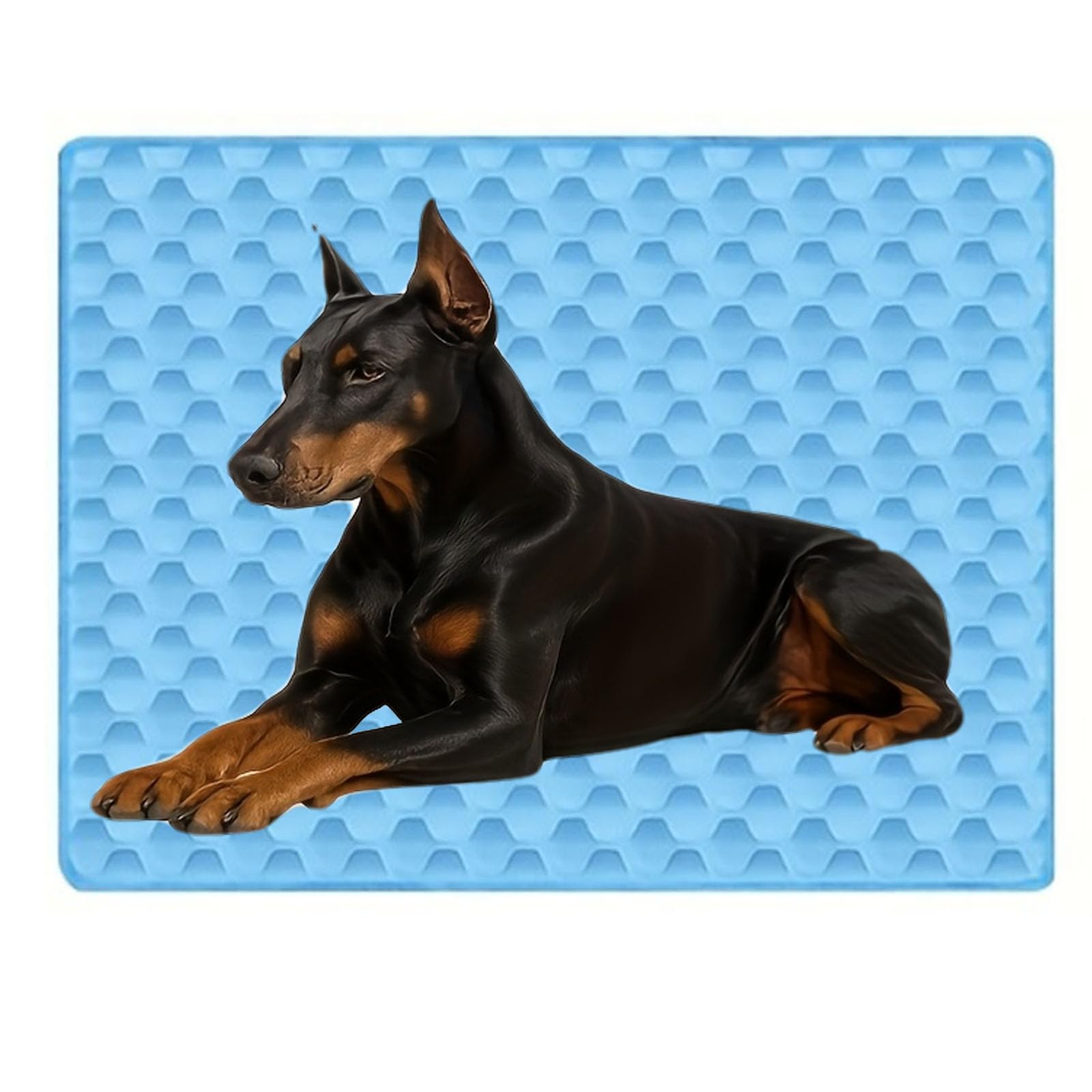 Self-Cooling Mat for Dogs and Cats Gifts, Washable Portable Cooling Ice Pad for Crate, Kennel, Car, Sofa, Bed, Floor, Indoor Outdoor Summer Use (Blue-XXL-1pcs)