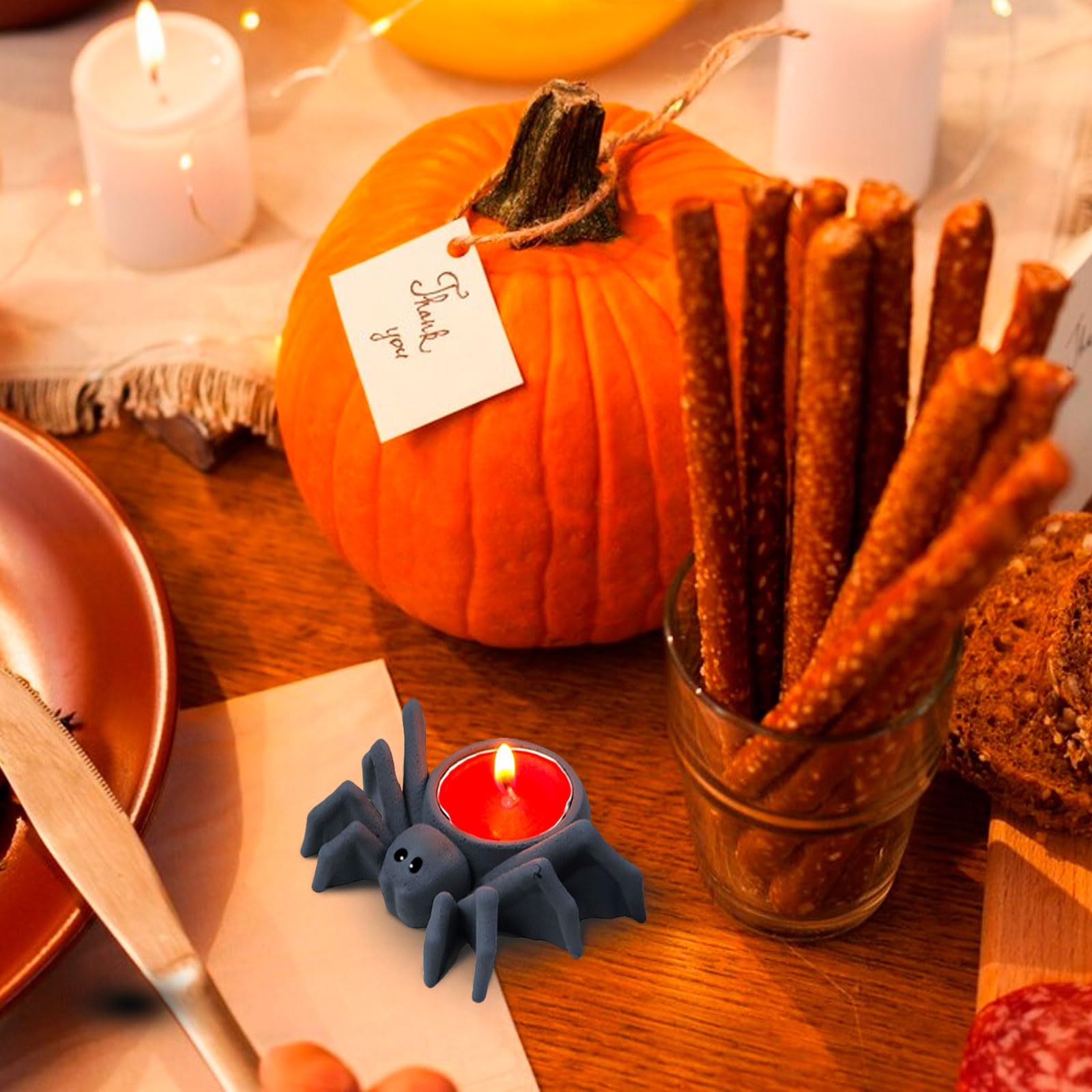 Silikonform Halloween Spinne - Kerzenhalter Gießform Für DIY Kerzen