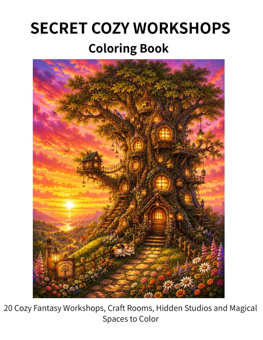 SECRET COZY WORKSHOPS: 20 Magical Craft Rooms, Hidden Studios and Fantasy Workshops to Color (secret cozy series)