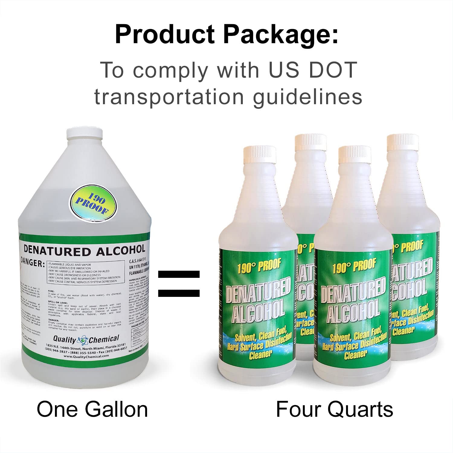 Denatured Alcohol 190-1 Gallon (128 oz.)