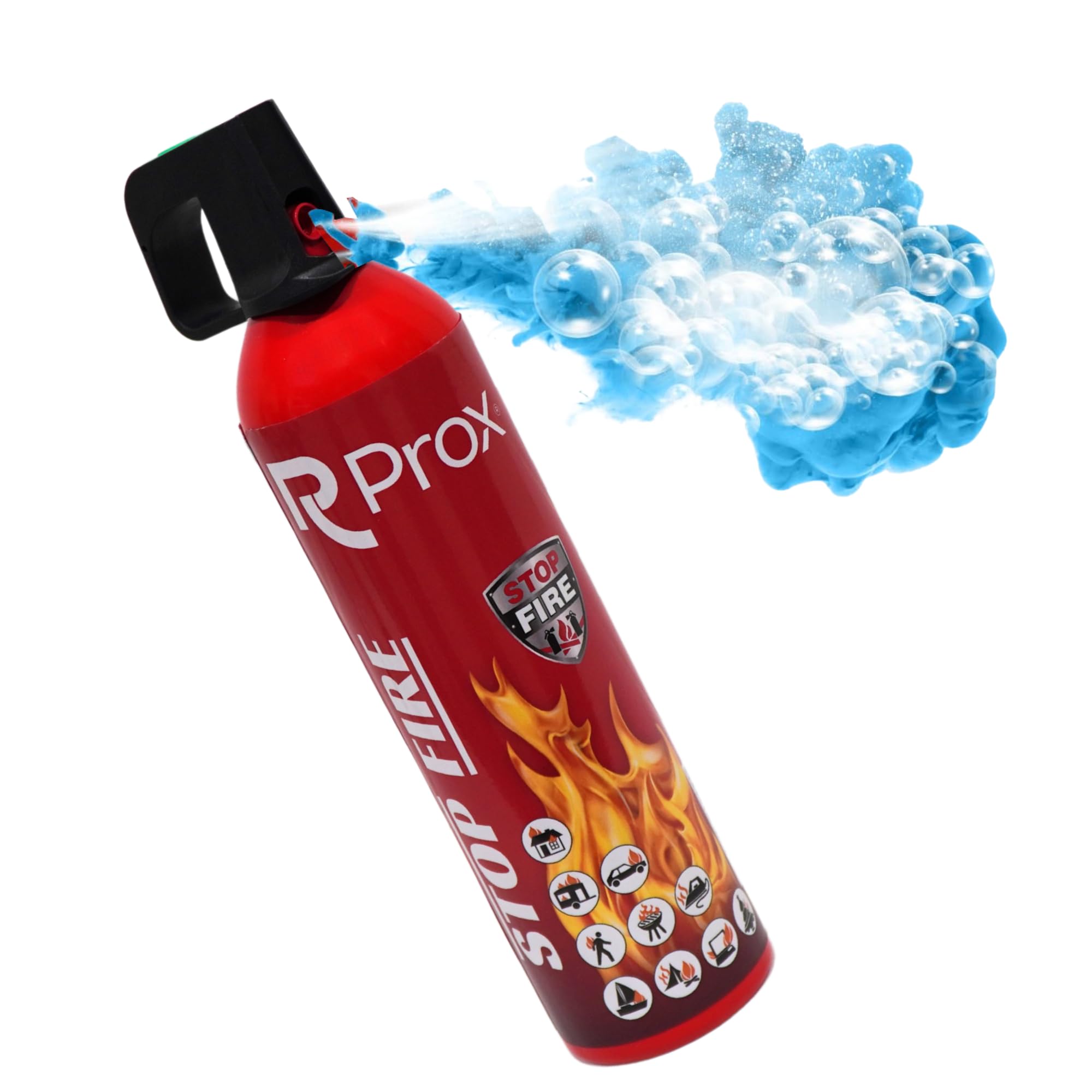 Stop Fire Extincteur d'incendie en spray multi-usages Rouge 750 mm