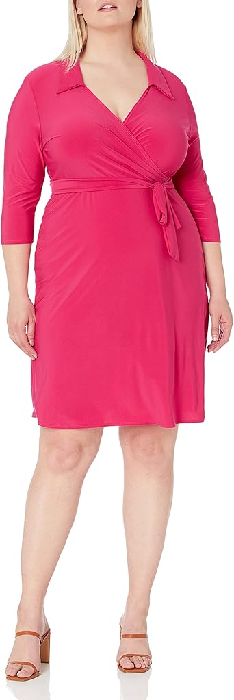 amazon plus size wrap dress
