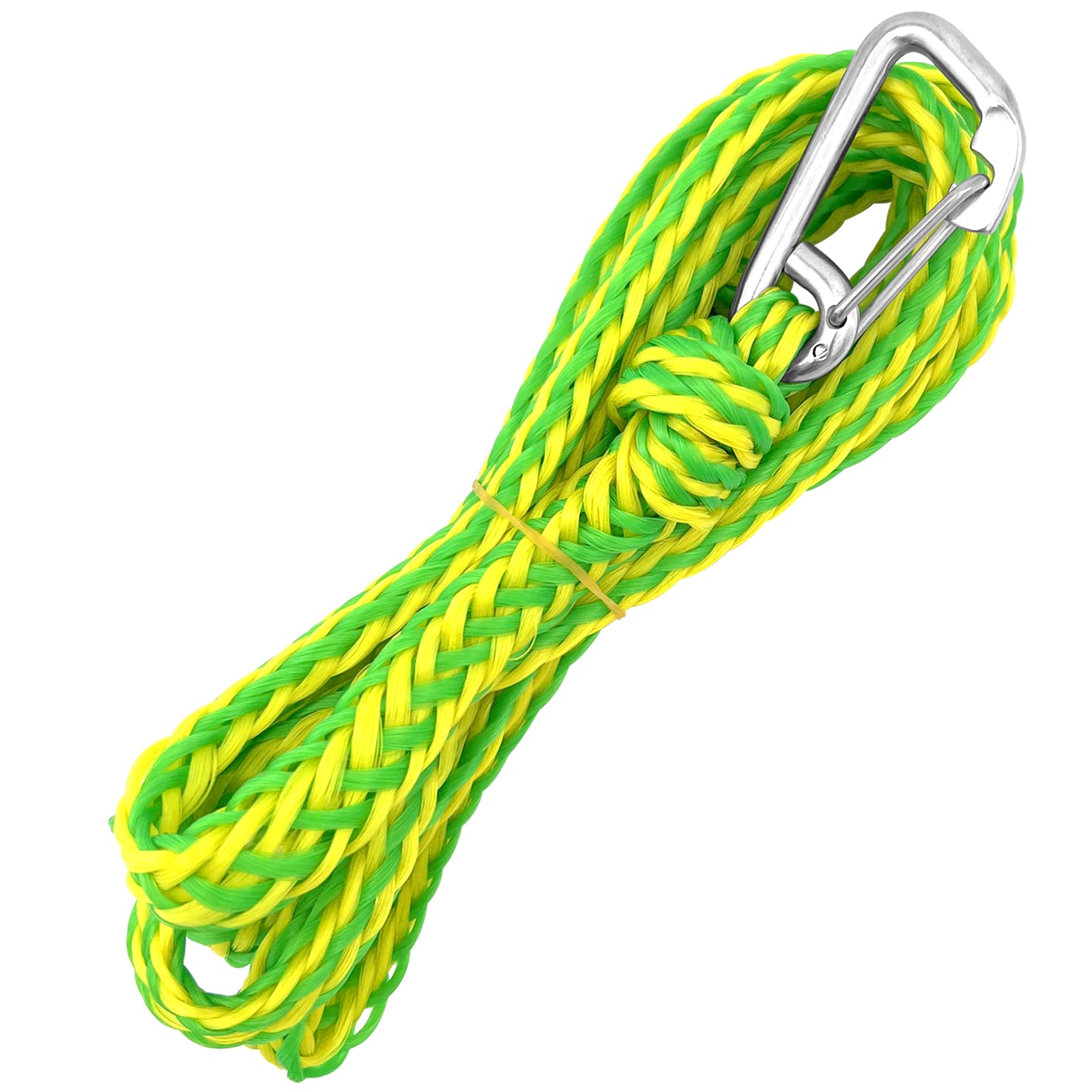 ISURE MARINE Kajak-Abschleppseil mit Clip-Dockleine, strapazierfähig, geflochtene Schnur, ideal für Jetski, Wasserfahrzeuge, Boote, Kajakfahren, Marine, Sets mit zwei Seilen, 1,27 cm Durchmesser x 2,1