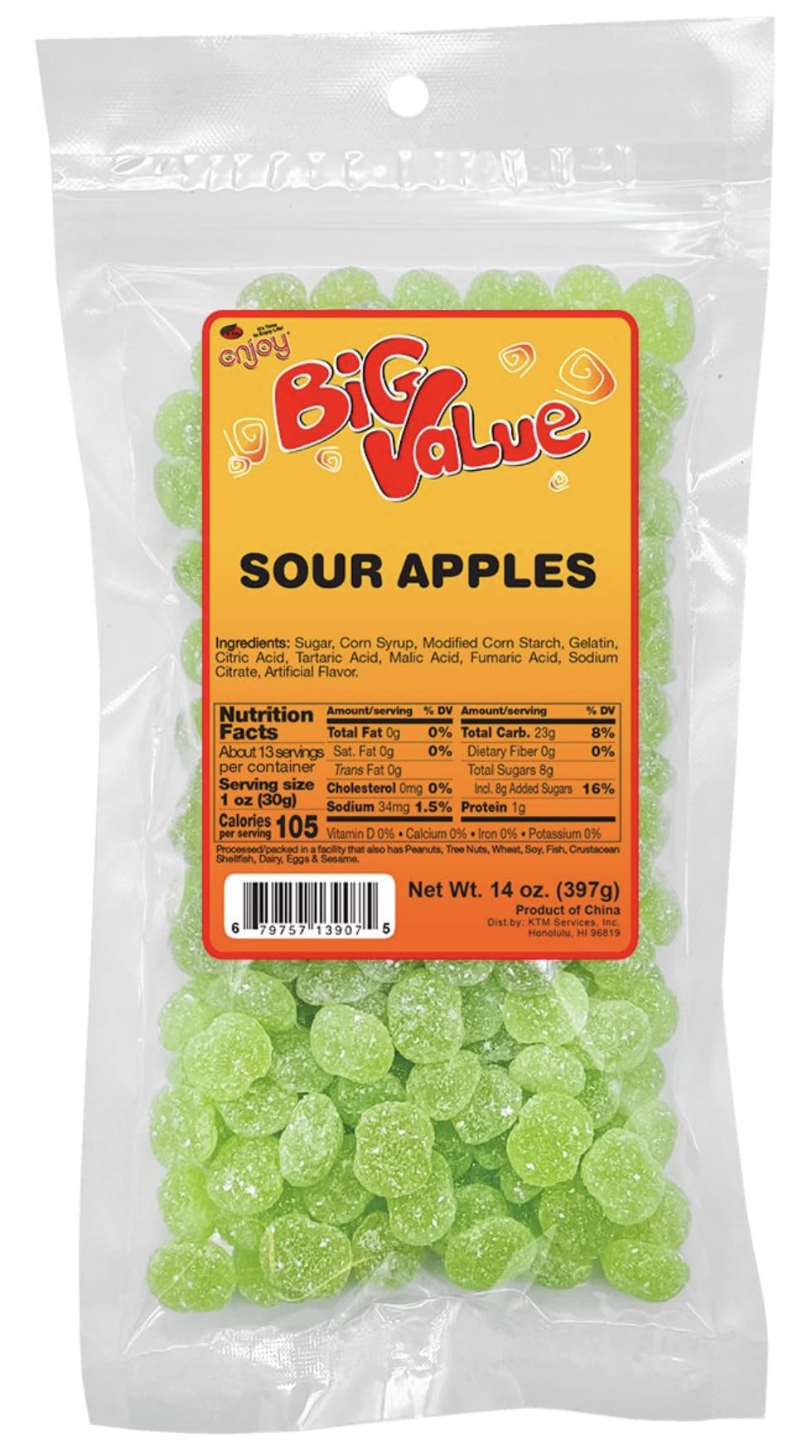 Enjoy Hawaii Li Hing Mui Sour Apples Candy